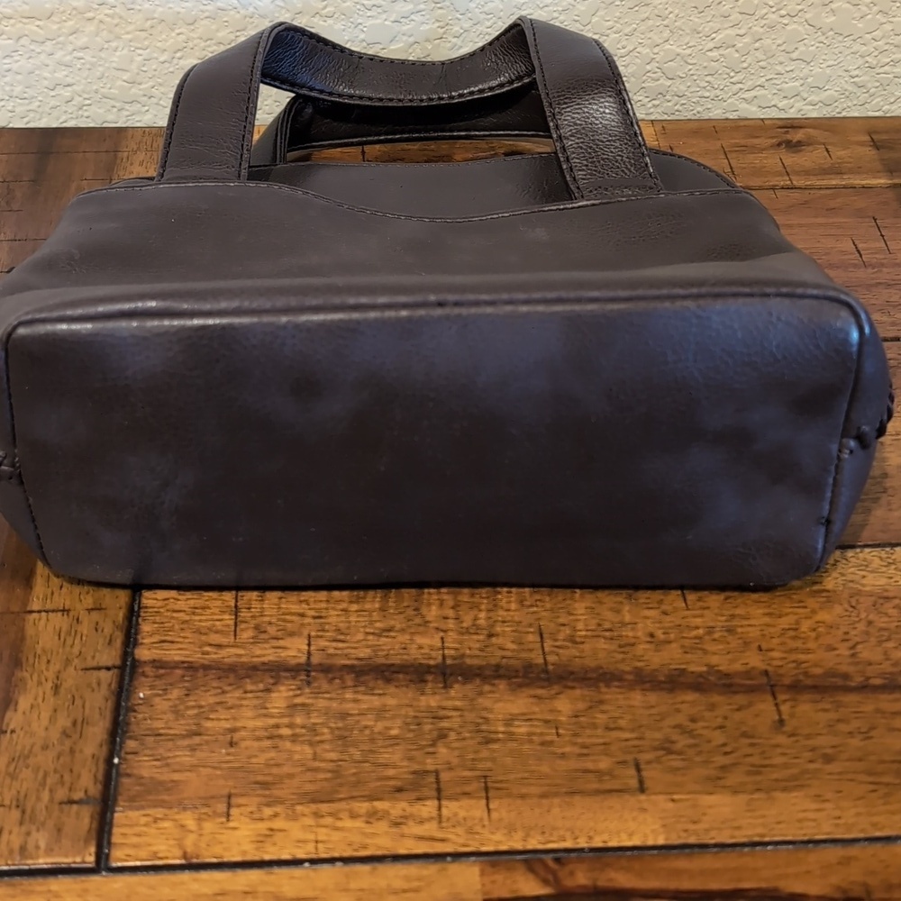 Esprit Brown Faux Leather Purse Hand Bag With Shoulder Strap - Picture 4 of 12